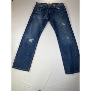 Levi's 514 Men Jeans 36x32 Blue Denim Slim Straight Fit Pockets